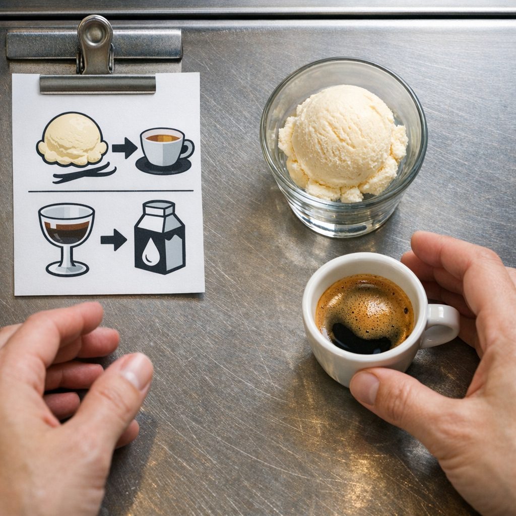 Beim Affogato müssen Gelato und Espresso gleichzeitig bereitstehen – Bild 3