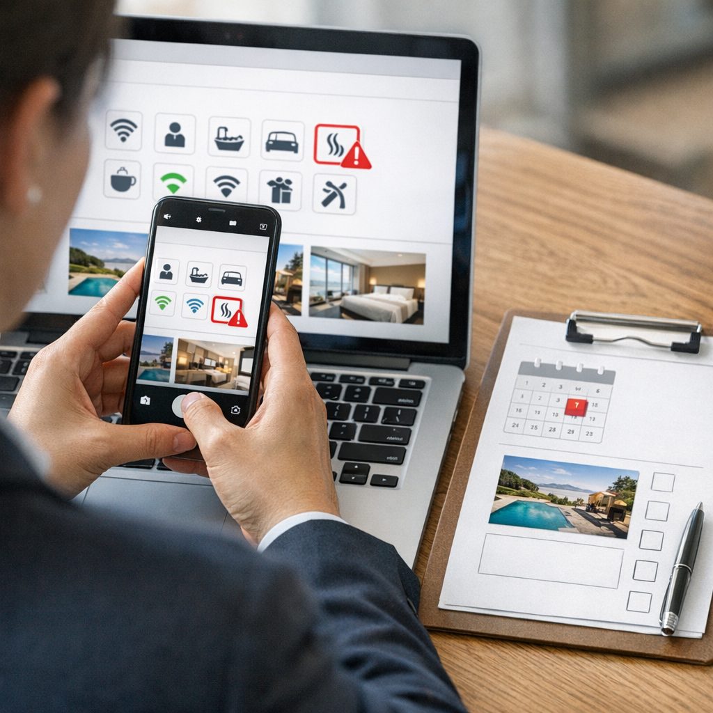 Im Hotelprofil bleiben Betreiberangabe, Gästebewertung und Plattformtext getrennt – Bild 4