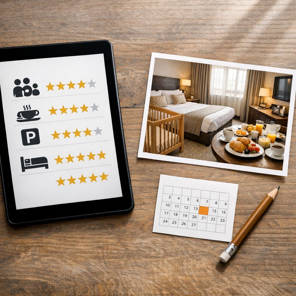 Im Hotelprofil bleiben Betreiberangabe, Gästebewertung und Plattformtext getrennt – Bild 5